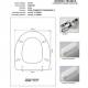 Copriwater Alfa KRIO MB BIANCO Cerniera Cromo-Sedile-Asse Wc
