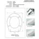 Copriwater Alfa REGENT BIANCO Cerniera Cromo-Sedile-Asse Wc