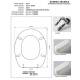 Copriwater Alfa  DISABILI BIANCO Cerniera Cromo-Sedile-Asse Wc
