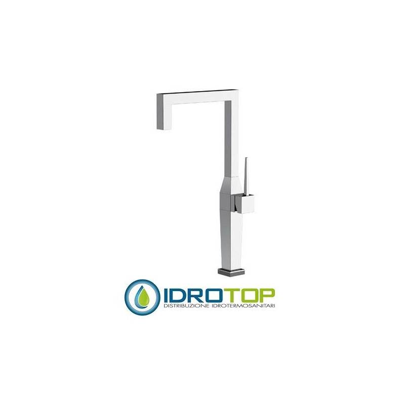 Miscelatore TOUCH-ME ELEGANT KITCHEN LAVELLO monocomando touch-me con leva laterale e bocca girevole cromato Remer