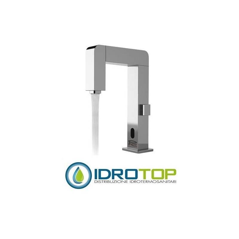 Miscelatore SENSOR  ELETTRONICO LAVABO SE18 ad azionamento a sensore, con regolazione acqua caldo/freddo a batterie litio Remer