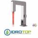 Miscelatore SENSOR  ELETTRONICO LAVABO SE18R con luce led e con regolazione acqua caldo/freddo con dispositivo color a batterie 