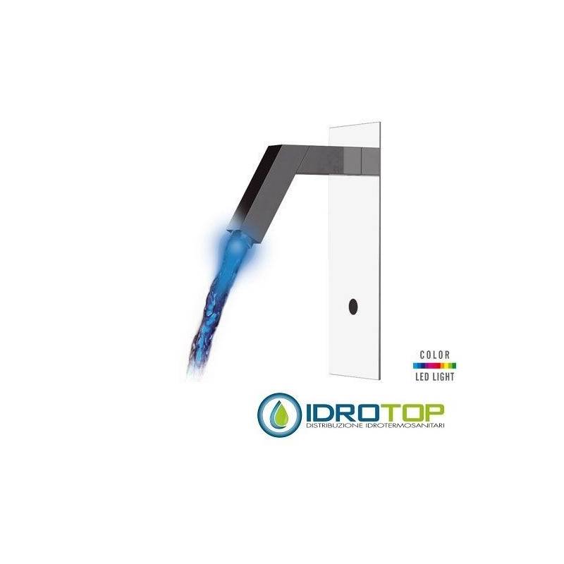 Rubinetto SENSOR LAVABO SE28R ad incasso a sensore, monoacqua o premiscelata con dispositivo color a batterie litio Remer