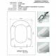 Copriwater Hidra PLUVIA SOSP.  BIANCO Cerniera Cromo-Sedile-Asse Wc