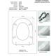 Copriwater G.S.I CADORE BIANCO Cerniera cromo-Sedile-Asse Wc