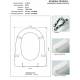 Copriwater G.S.I PITTI BIANCO Cerniera cromo-Sedile-Asse Wc