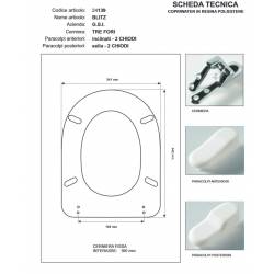 Copriwater G.S.I CADORE GRIGIO SUSSURRATO Cerniera cromo-Sedile-Asse Wc