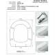 Copriwater G.S.I GINEVRA MB BIANCO Cerniera cromo-Sedile-Asse Wc