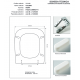 Copriwater Hidra COLIBRI'  BIANCO Cerniera Cromo-Sedile-Asse Wc