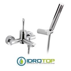 Miscelatore JAZZ VASCA con doccia duplex Cromato Remer