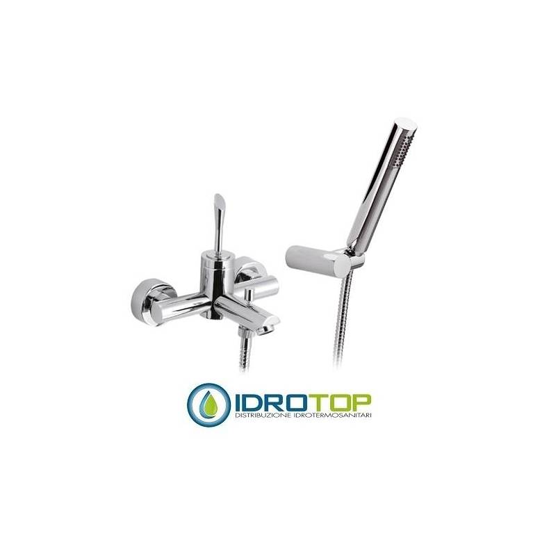Miscelatore JAZZ VASCA con doccia duplex Cromato Remer