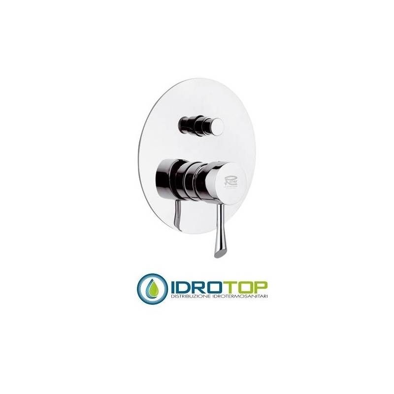 Miscelatore JAZZ VASCA/DOCCIA da incasso con deviatore per vasca/doccia con piastra lusso Cromato Remer