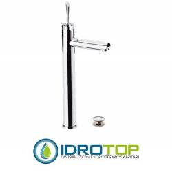 Miscelatore JAZZ LAVABO alto LXL su colonna con scarico click-clack Cromato Remer