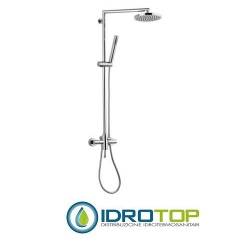 Colonna doccia JAZZ con: miscelatore,saliscendi girevole,doccietta,flessibile e soffione 356MD20 Cromato Remer