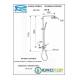 Colonna doccia JAZZ con: miscelatore,saliscendi girevole,doccietta,flessibile e soffione 356MD20 Cromato Remer