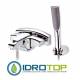 Miscelatore ATMOS VASCA  monocomando esterno, con rosone ad arco "full cover" e con set doccia duplex "torch". cromo Remer