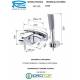 Miscelatore ATMOS VASCA  monocomando esterno, con rosone ad arco "full cover" e con set doccia duplex "torch". cromo Remer