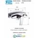 Miscelatore ATMOS DOCCIA monocomando esterno doccia con leva frontale e con rosone ad arco "full cover" senza set docc cromo Rem