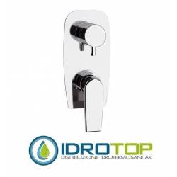 Miscelatore ATMOS DOCCIA monocomando da incasso con deviatore a tre vie (una entrata e tre uscite) unica piastra