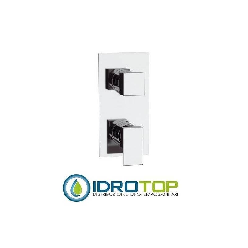 Miscelatore FLASH DOCCIA con deviatore a 5 posizioni su piastra unica. cromo Remer