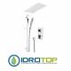 Set doccia FLASH Soffione, parete normale o cascata, Presa acqua, doccetta, flessibile,miscelatore  presa acqua quad. cromo Reme