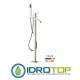 Miscelatore Q-COLOR VASCA da pavimento con kit doccia,flessibile lungo 150 cm, deviatore e luce led Cromo Remer