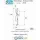 Miscelatore Q-COLOR VASCA da pavimento con kit doccia,flessibile lungo 150 cm, deviatore e luce led Cromo Remer