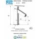 Miscelatore Q-COLOR LAVABO con scarico troppopieno e luce led Cromo Remer