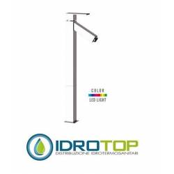 Miscelatore Q-COLOR LAVABO  monocomando alto LXL senza scarico con luce led Cromo Remer
