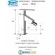 Miscelatore Q-COLOR BIDET monocomando con scarico e troppopieno Cromo Remer