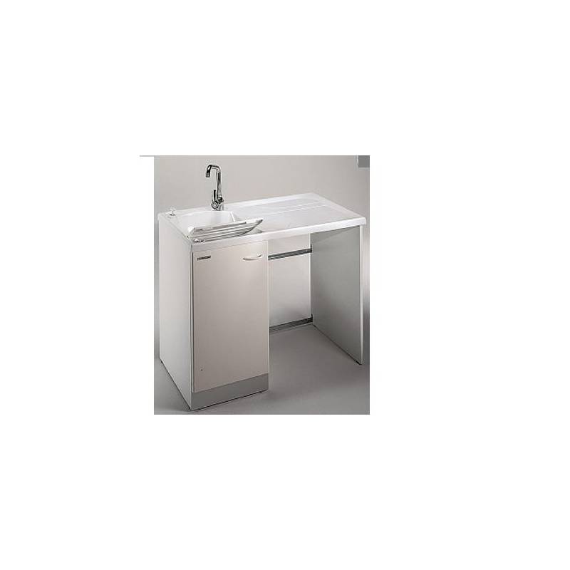 Lavatoio Porta Lavatrice  LAVELLA L109xP60 con asse in legno - 