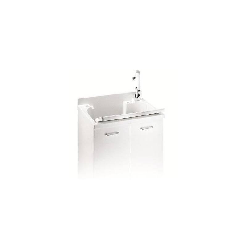 Lavatoio Mod. EDILLA L60XP50 completo di ASSE TERMOPLASTICO-doppia anta-