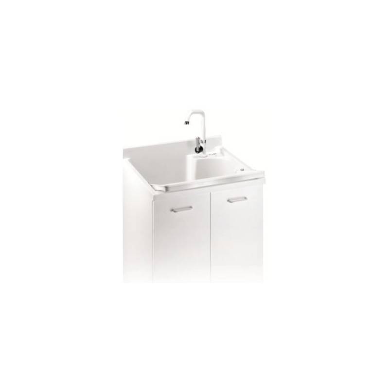 Lavatoio Mod. EDILLA L60XP60 completo di ASSE TERMOPLASTICO-doppia anta