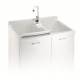 Lavatoio Mod. EDILLA L80XP60 completo di ASSE TERMOPLASTICO-DOPPIA ANTA