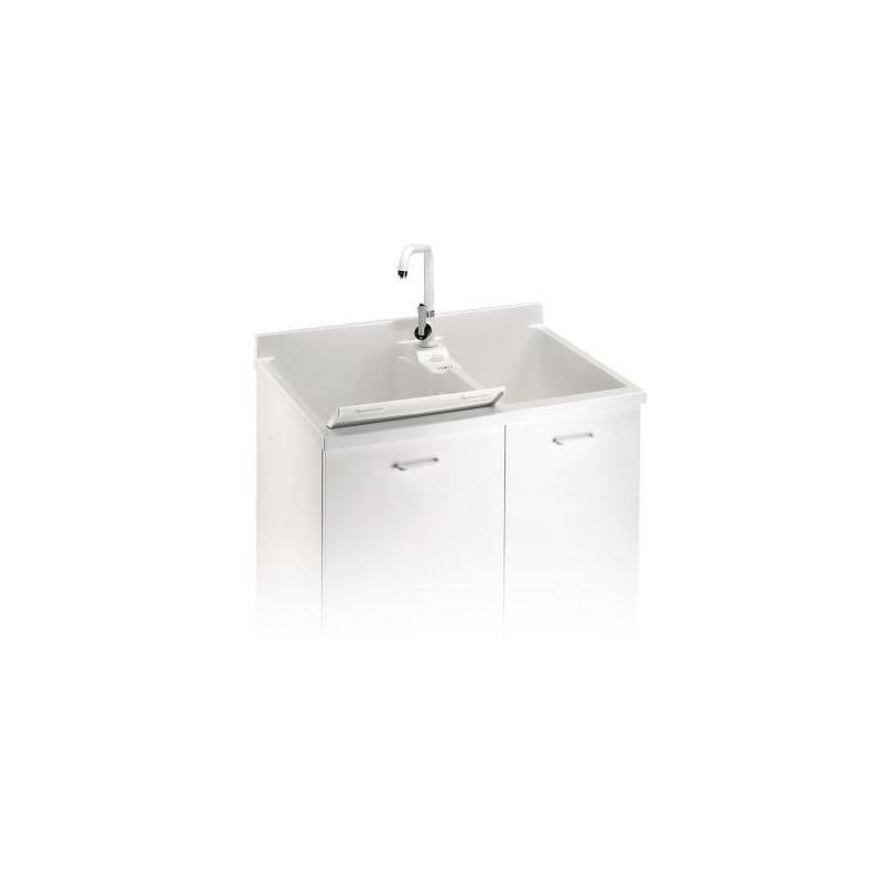 Lavatoio Mod. EDILLA L80XP60 completo di ASSE TERMOPLASTICO-DOPPIA ANTA