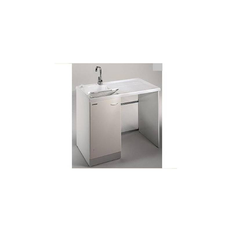 Lavatoio PORTA LAVATRICE Mod. EDILLA  L109XP60 completo di ASSE TERMOPLASTICO