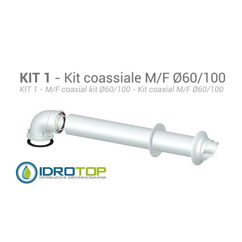 Kit Coassiale per Sime-Italtherm-Baltur Esterno D.100:ALLUMINIO/ACCIAIO Interno D.60:POLIPROPILENE