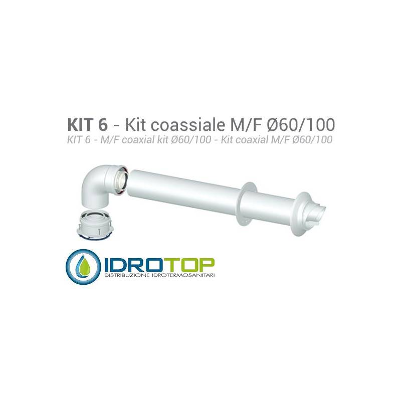 Kit Coassiale per Immergas Esterno D.100:ALLUMINIO/ACCIAIO Interno D.60:POLIPROPILENE