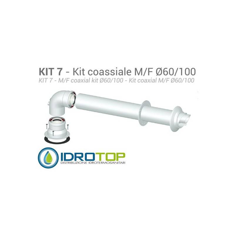 Kit Coassiale per Junkers bosch Esterno D.100:ALLUMINIO/ACCIAIO Interno D.60:POLIPROPILENE