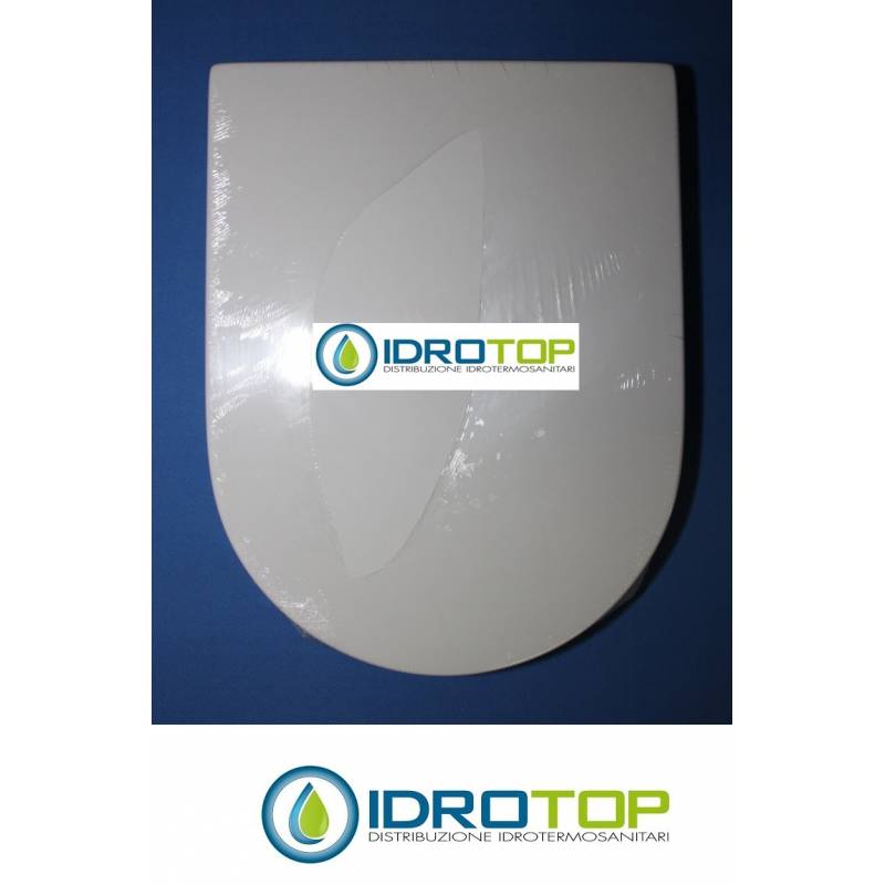 Copriwater Globo  OPEN SPACE SOSPESO BIANCO  Cerniera Cromo-Sedile-Asse