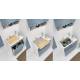 Lavatoio LINDO 75X50,asse in legno,sifone,vasca in Abs metacrilato,senza cesto BIANCO Colavene