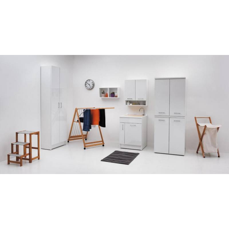 Lavatoio con mobile JOLLYWASH 50X45x86 , Lavapanni fornito di cesto portabiancheria Colavene 