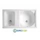 Lavatoio ACTIVE WASH STATICO 100X55,cesto portabiancheria,asse in legno,sifone,lavatoio in Abs metacrilico BIANCO Colavene