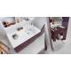 Lavatoio ACTIVE WASH STATICO 100X55,cesto portabiancheria,asse in legno,sifone,lavatoio in Abs metacrilico BIANCO Colavene