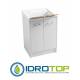 Lavapanni 60X50,vasca in Abs metacrilato lucido,asse in legno,sifone BIANCO Colavene