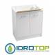 Lavapanni 80X45,vasca in Abs metacrilato lucido,asse in legno,sifone BIANCO Colavene