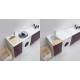 Lavatoio Portalavatrice DUO 106X60,cesto portabiancheria,asse in legno,sifone,vasca DX metacrilato BIANCO Colavene