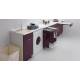 Lavatoio Portalavatrice DUO 106X60,cesto portabiancheria,asse in legno,sifone,vasca SX metacrilato BIANCO Colavene