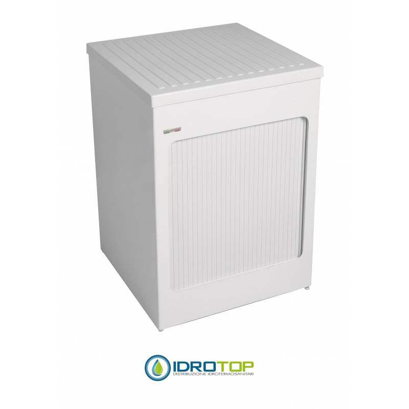 Mobile per esterno LAVACRIL BOX 60X60,serranda a scomparsa laterale,pianao d'appoggio superiore amovibile BIANCO Colavene