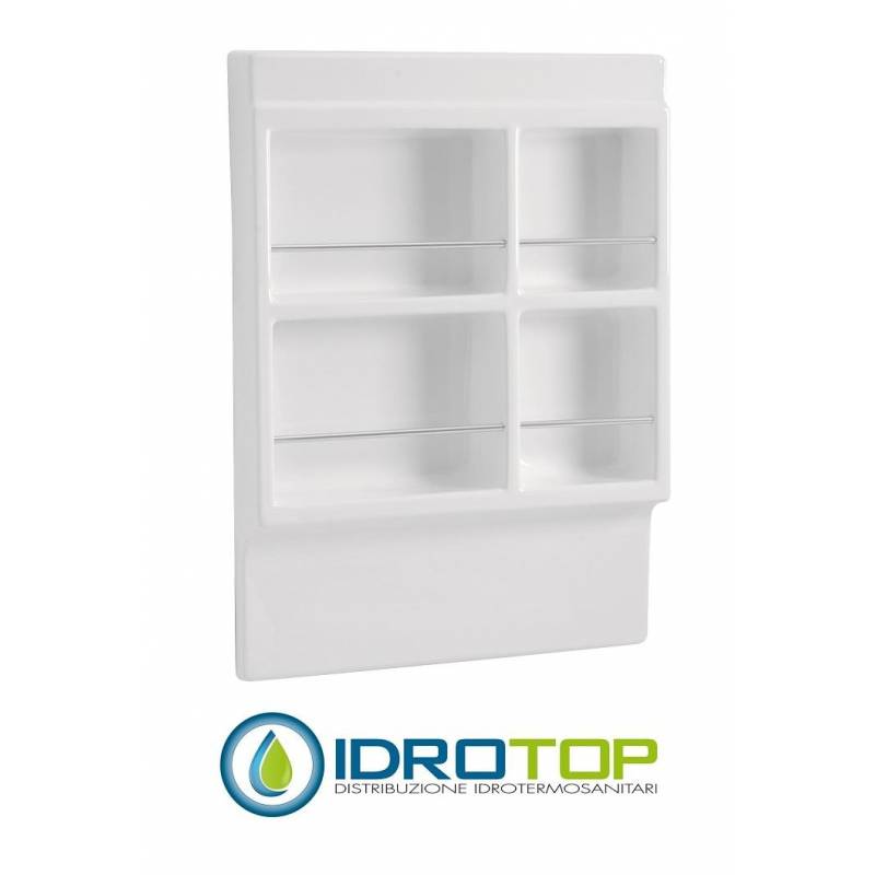 Mobile per esterno LAVACRIL PANNELLO PORTA OGGETTI  72,5x11 in acrilico BIANCO Colavene